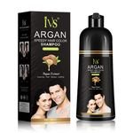 IVS 400ml Professional Permanent Halal Argan Oil Natural Black Hair Shampoo Dye Hair Color Shampoo for Men and Women
