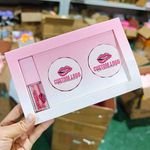 Private logo Strawberry Exfoliated Lip Scrub and Balm Mask Set pink 3 in 1 Lip Care Set Vegan Cruelty Free Lip Oil Kit