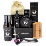 YURHERSU Organic Private Label Men's Beard Care Moisturizing Refreshing Beard Kit for Groomed Mustache Gift