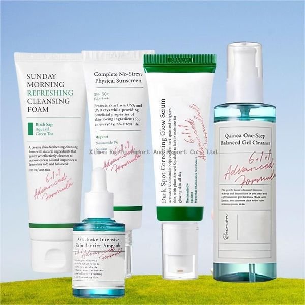 Korean Skin Care Set Beauty Cosmetic Face Serum Hydrating Repair Facial Cleanser Organic Skin Care Serum