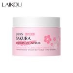 LAIKOU Japan Sakura Exfoliating Scrub Facial Body Scrub for Deep Cleansing Reduce Dullness Skin 25g