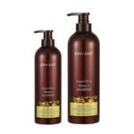 2025 New John.Kou Argan Oil Hair Shampoo And Conditioner Balding Anti-Hair Loss Anti White Grey Dye Black Color For Hair Growth