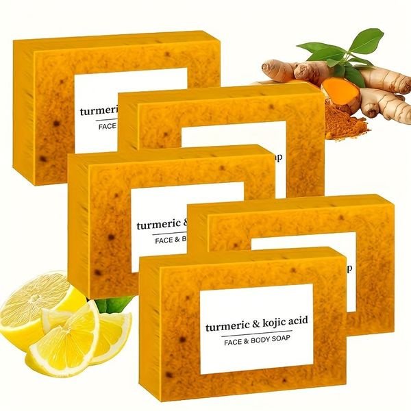 New Product Natural Vegan Turmeric Lemon Soap Anti-Acne Goat Milk Soap Whitening Handmade Oatmeal Facial Bath Bath Soap