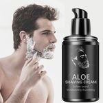 OEM Natural Aloe Vera Moisturizing Shaving Cream for Men Softens Beard Without Skin Damage No Skin Damage While Shaving