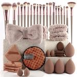 Professional 40-Piece Beauty Makeup Brush Set Large Combination Face Wash Eye Shadow Blush Cosmetics 15pcs Synthetic Hair Powder