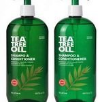 Private Label Tea Tree Oil Hair Shampoo Conditioner Deeply Refreshing And Antibacterial Anti Dandruff