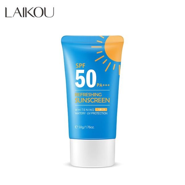 LAIKOU Sunscreen Spf 50 Private Label Whitening Skin Care Sunscreen Cream Waterproof Sun Block 50g