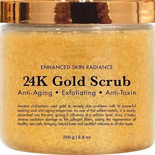 24K Anti Aging Gold Body Scrub and Facial Scrub with Private Label