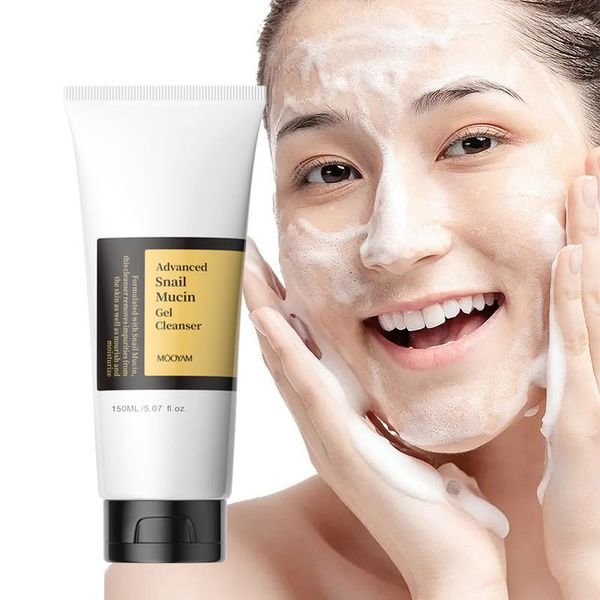 Private Label Korean Skincare Face Wash Hydrating Smoothing Facial Cleanser Advanced Snail Mucin Gel Cleanser