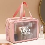 Large Capacity Clear PU Cosmetic Bag Waterproof Transparent Makeup Bag Toiletry Kit Storage Bag Beauty Makeup Case