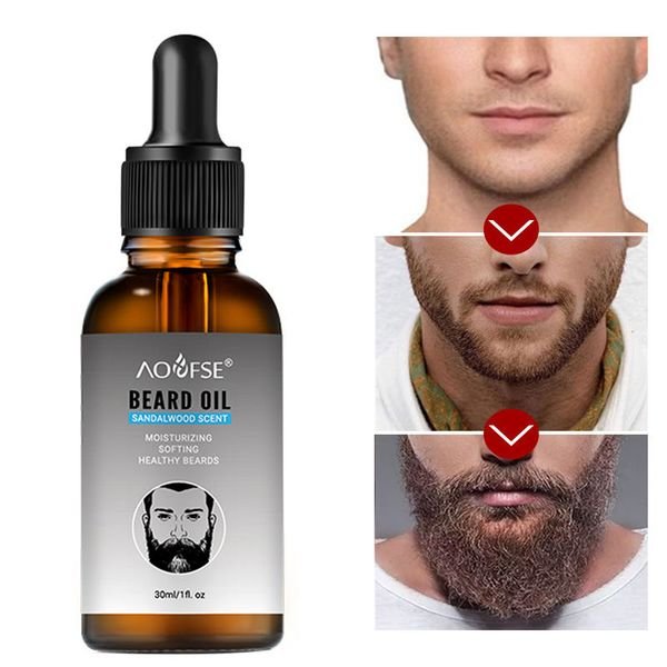 Wholesale Professional 100% Natural Organic Vegan Beard Care Softens Strengthens Mens Beard Growth Oil