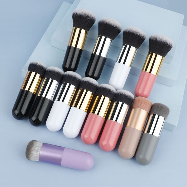 Single Professional Foundation Brush High Quality Cosmetics Brush Flat Top Makeup Brush Private Logo in Stock