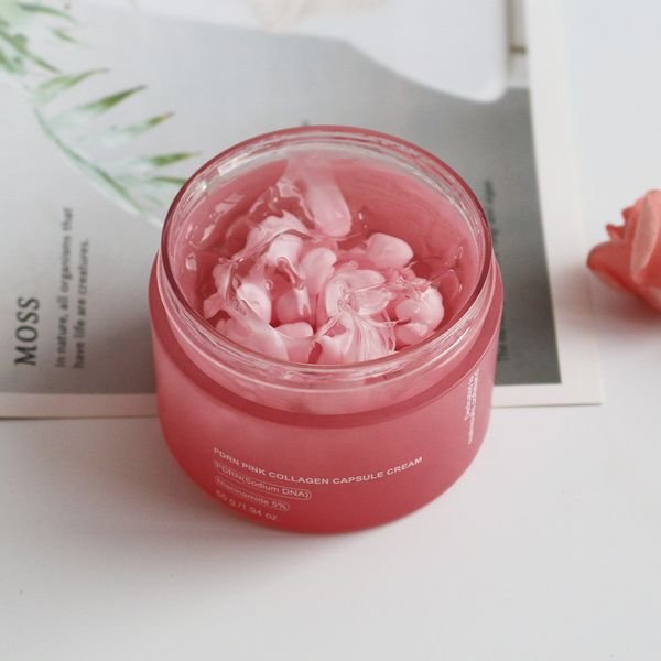 Hot Selling Moisturizing Face Cream Pdrn Pink Collagen Capsule Cream Vegan Pink Collagen Jelly Cream