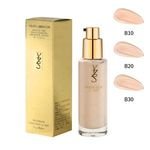 3 Color Private Label Bright Flawless Liquid Foundation Essence De Teint Moisturize Hydrating Brighten Nude Base Foundation