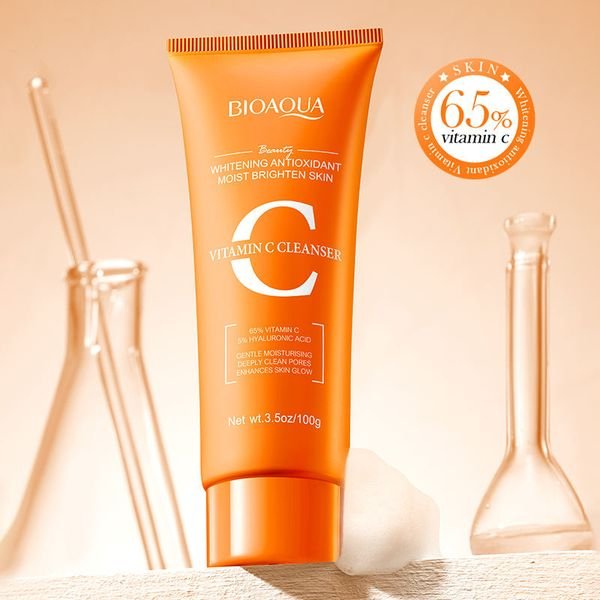 OEM Private Label Vitamin C Facial Cleanser Refreshing Oil Control Anti-Aging Organic Facial Cleanser