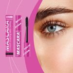 Zephoco ERoll-up Thick Mascara Curly Thicker Silk Waterproof Long Wearing Makeup Not Dizzy Black Eyelash Mascara 12ml