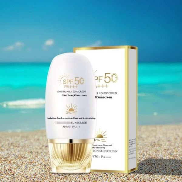 SPF 50 Centella Herbal UV Protection Sunscreen Cream Gel Vegan Whitening Moisturizer 50ml Volume