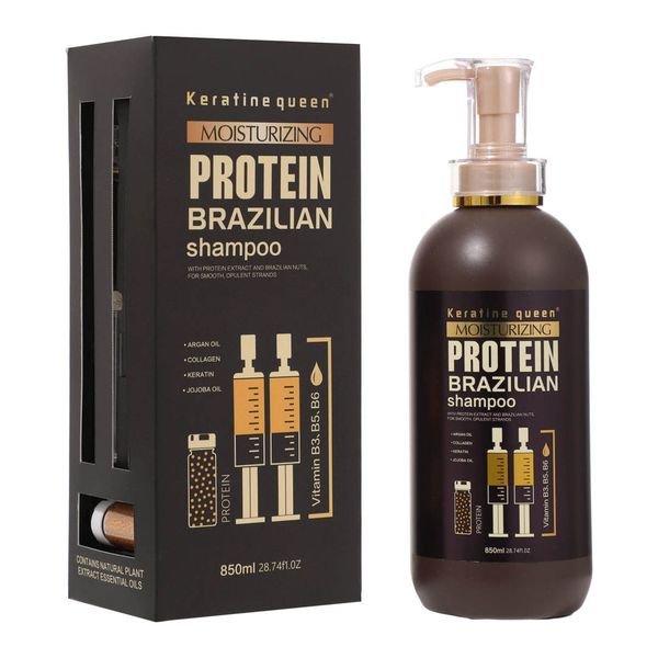 Professional OEM Salon Keratin Shampoo Silky Moisturizing Smooth Straight Hair Shampoo and Conditioner Brazilian Set