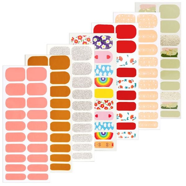 Huizi Factory Supplier New Custom Nail Wraps Art Products Full Nail Decoration Polish Stickers