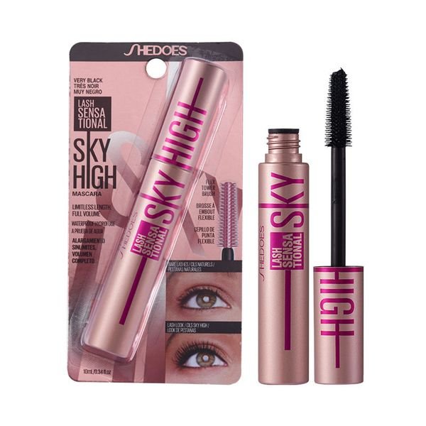 SHEDOES 4D Mascara Curly Thick Lengthen Eyelash Waterproof Professional Mascara Lasting Halo Dye 24h No Fading Black Mascara