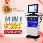 2025 Hot 14 in 1 Microdermabrasion Oxygen Jet Aqua Facials Skin Care Cleaning Dermabrasion Facial Machine