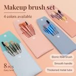 Factory Hot Sale 8 Pcs Mini Cute Travel Makeup Brushes Portable Cosmetics Soft Hair Makeup Brush Set Beauty Tools