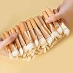 Professional Face Mask Applicator Single Bamboo Synthetic Bristle Professional Face Mask Makeup Brush Set