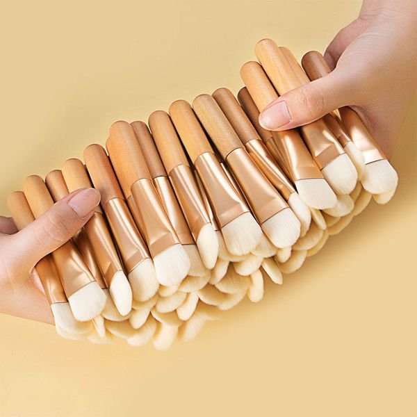 Professional Face Mask Applicator Single Bamboo Synthetic Bristle Professional Face Mask Makeup Brush Set