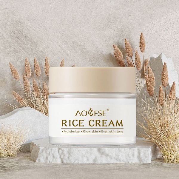 Best Night Cream for Dark Spots Freckles Organic Rice Face Cream Brightening Whitening Rice Cream Moisturize