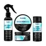 Private Label Barber Accessories Men's Hair Styling Powder Sea Salt Spray Hair Clay Pomade Wax Strong Hold