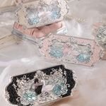 Flower Knows Swan Ballet Series 6-Color Eyeshadow Palette Matte Glitter Eye Shadow Embossed Luxury White Black Swan 6.5g