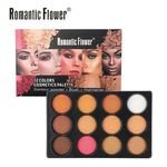 12 Color 3 in 1 Contour Powder & Blush & Highlighter Cosmetic Palette for Dark Skin