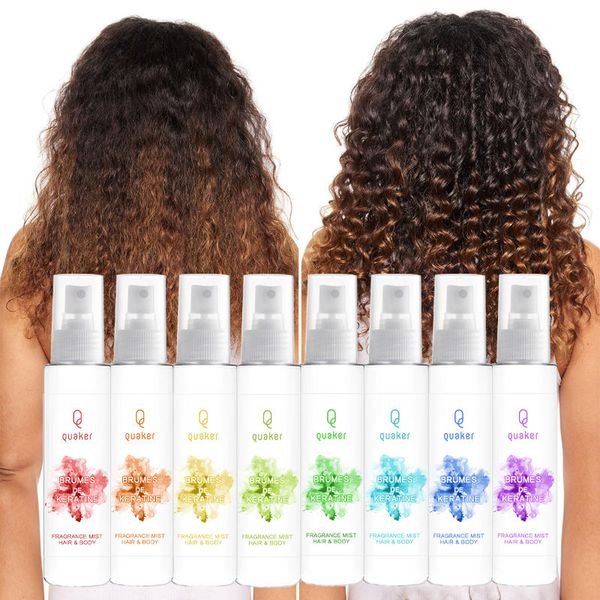 Qquaker Private Label Vegan Moisture Hair Perfume Mist Long Lasting Lightweight Hair Fragrance Spray for Hair and Body
