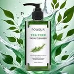 POUQUR Tea Tree Facial Cleanser Blemish Clearing Gentle and No Irritation Hydrating Moisturizing Facial Cleanser