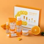 Moisturizing Reduce Fine Lines Brighten Skin Tone Face Care 5Pcs LAIKOU Vitamin C Skin Care Set